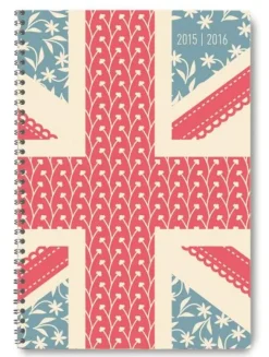 Diario settimanale 2016 Collegetimer Union Jack A5 Rilegatura a spirale