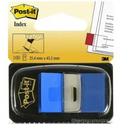 Dispenser mini Post-It segna pagina 50 foglietti colore blu