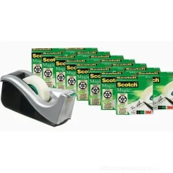 Dispenser nastro adesivo con 16 rotoli di nastro trasparente Scotch