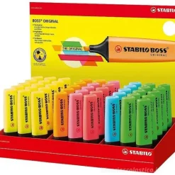 Espositore 45 evidenziatori con punta a scalpello Stabilo Boss Original
