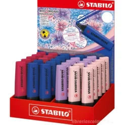 Espositore 30 evidenziatori Stabilo Boss Nature Colors Wildflowers Edition