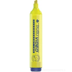 Evidenziatore con punta a scalpello Tratto Video giallo