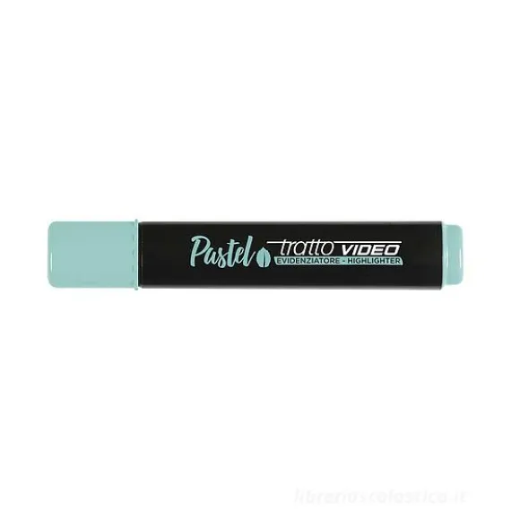Evidenziatore con punta a scalpello Tratto Video Pastel verde menta