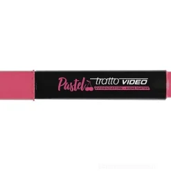 Evidenziatore con punta a scalpello Tratto Video Pastel ciliegia