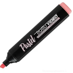 Evidenziatore con punta a scalpello Tratto Video Pastel pompelmo rosa