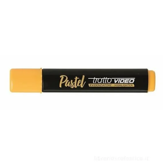 Evidenziatore con punta a scalpello Tratto Video Pastel arancione