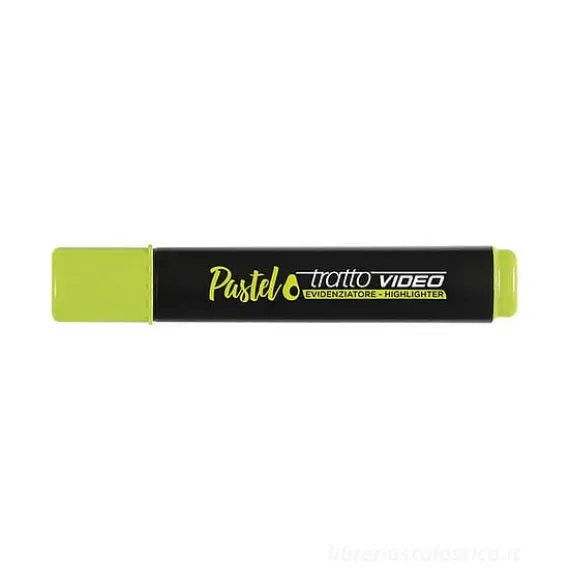Evidenziatore con punta a scalpello Tratto Video Pastel avocado
