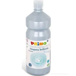 Flacone 1 litro colore a tempera brillante argento