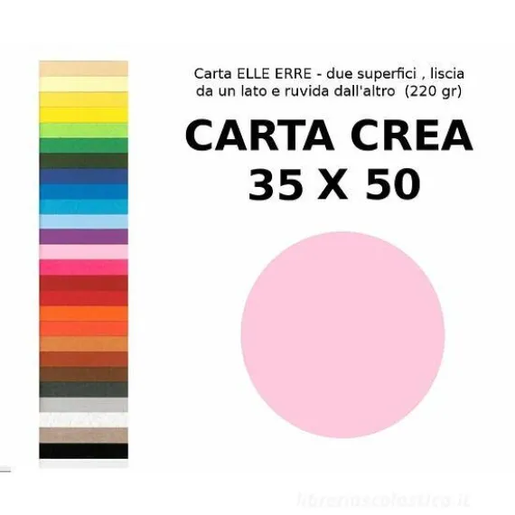 10 fogli cartoncino Carta Crea Elle Erre cm 35x50