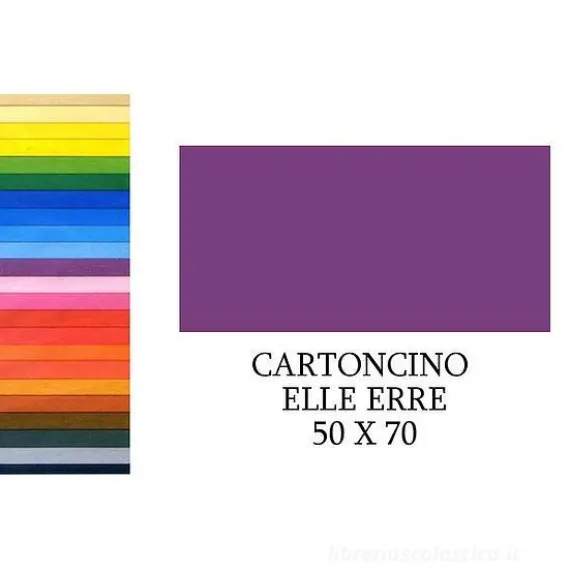 20 fogli cartoncino colorato Elle Erre cm 50x70