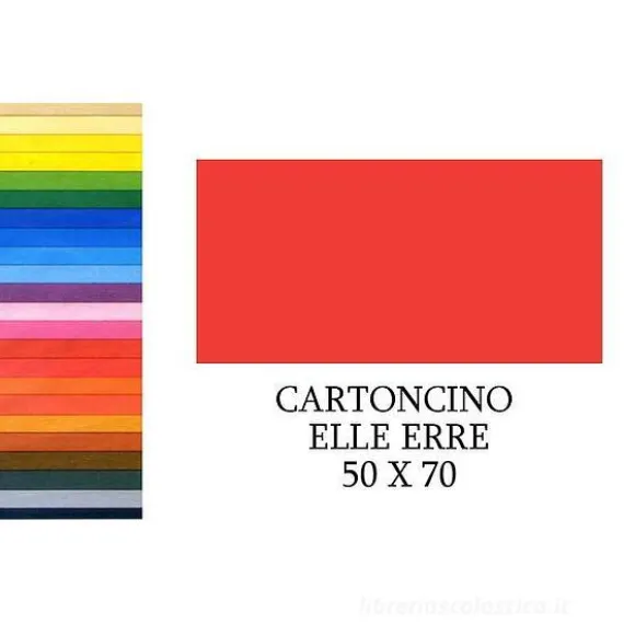 20 fogli cartoncino colorato Elle Erre cm 50x70