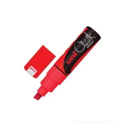 Marcatore a gesso liquido con punta a scalpello Uni Ball Chalk Marker rosso
