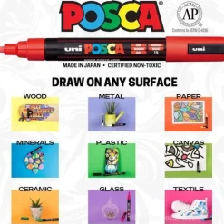 Marcatore Posca punta media Giallo (M PC5M G)