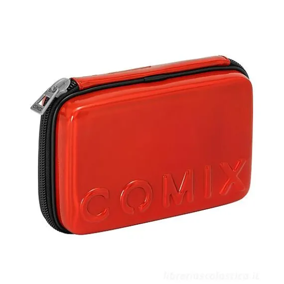 Maxi astuccio completo con guscio rigido Comix Rosso