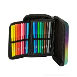 Maxi astuccio completo con guscio rigido Comix Shimmer Rainbow