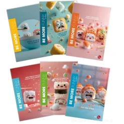 Maxi quaderno formato A4 fogli a quadretti 5 mm 100 grammi Sushi (fantasie assortite)