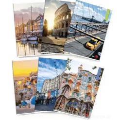 Maxi quaderno formato A4 fogli a quadretti 5 mm 80 grammi Città (fantasie assortite)
