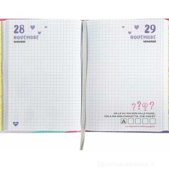 Mofu Mofu 2024-2025. Diario scuola giornaliero 12 mesi. Unicorn