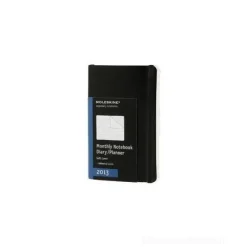Moleskine Agenda mensile 12 mesi 2013 Pocket. Copertina morbida nera.