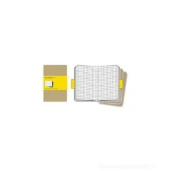 Moleskine extra large. Set 3 quadernetti a quadretti copertina kraft