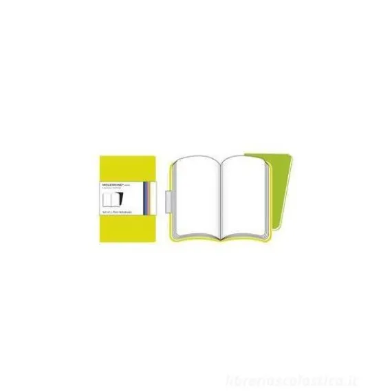 Moleskine large. Set 2 taccuini Volant a pagine bianche copertina verde