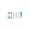 Moleskine large. Set 2 taccuini Volant a pagine a righe copertina turchese