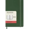Moleskine 12 mesi - Agenda giornaliera verde mirto - Pocket copertina rigida 2026