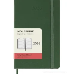 Moleskine 12 mesi - Agenda giornaliera verde mirto - Pocket copertina rigida 2026