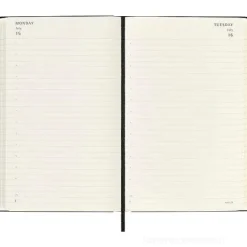 Moleskine 18 mesi - Agenda giornaliera nera - Large copertina rigida 2023-2024