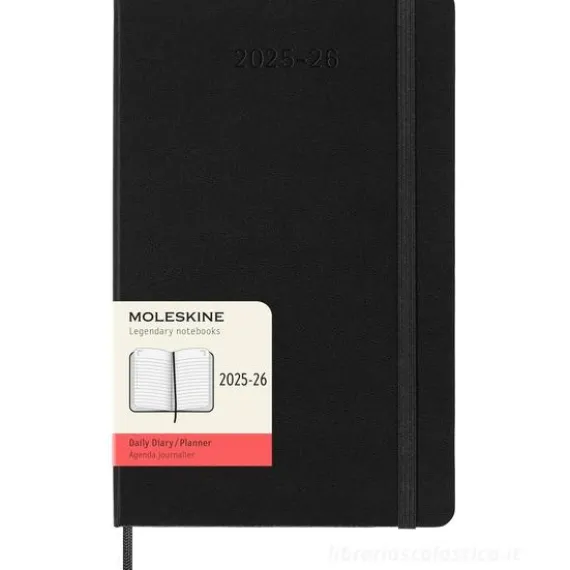 Moleskine 18 mesi - Agenda giornaliera nero - Large copertina rigida 2025-2026