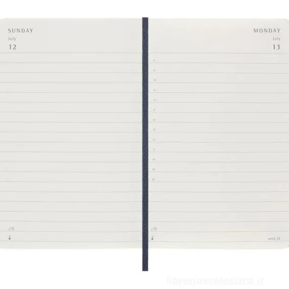 Moleskine 12 mesi - Agenda giornaliera blu zaffiro - Pocket copertina morbida 2026