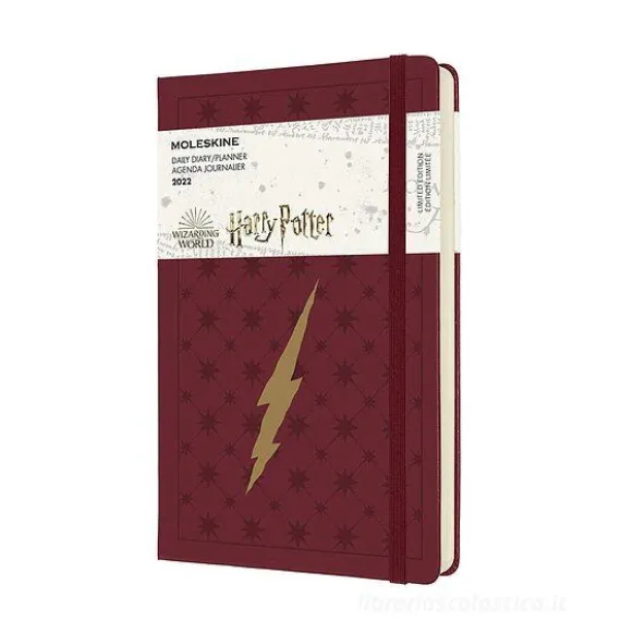 Moleskine 12 mesi - Agenda giornaliera Limited Edition Harry Potter bordeaux - Large copertina rigida 2022
