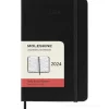 Moleskine 12 mesi - Agenda giornaliera nero - Pocket copertina rigida 2024