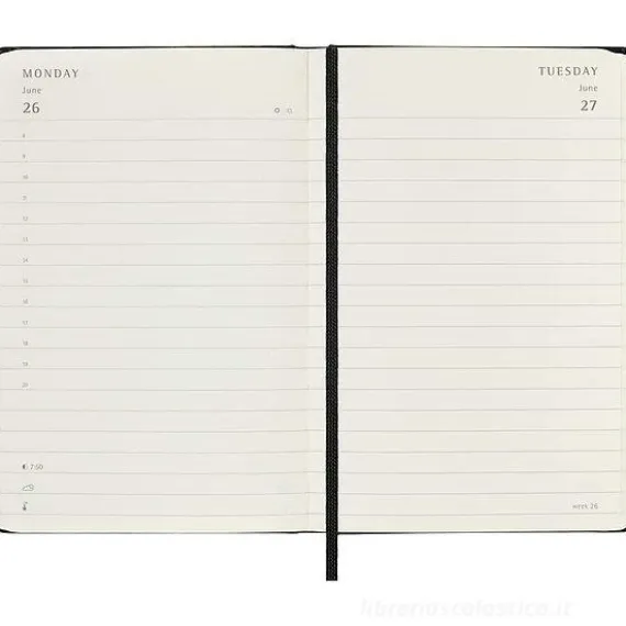 Moleskine 12 mesi - Agenda giornaliera nero - Pocket copertina rigida 2023