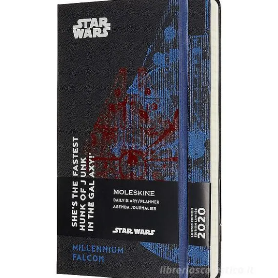 Moleskine 12 mesi - Agenda giornaliera Limited Edition Star Wars Millennium Falcon - Large copertina rigida 2020