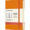 Moleskine 12 mesi - Agenda giornaliera arancio cadmio - Pocket copertina rigida 2021