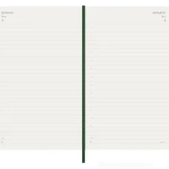 Moleskine 12 mesi - Agenda giornaliera verde mirto - Large copertina morbida 2026