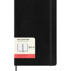 Moleskine 18 mesi - Agenda giornaliera nero - Large copertina morbida 2025-2026