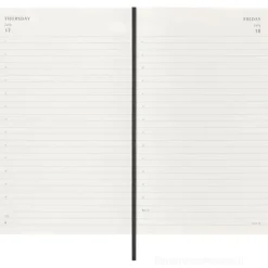 Moleskine 18 mesi - Agenda giornaliera nero - Large copertina morbida 2025-2026