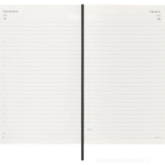 Moleskine 18 mesi - Agenda giornaliera nero - Large copertina morbida 2025-2026