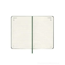 Moleskine 12 mesi - Agenda giornaliera verde mirto - Pocket copertina rigida 2024