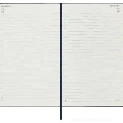 Moleskine 12 mesi - Agenda giornaliera blu zaffiro - Large copertina rigida 2024