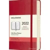 Moleskine 12 mesi - Agenda giornaliera rosso scarlatto - Pocket copertina rigida 2022