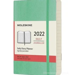 Moleskine 12 mesi - Agenda giornaliera verde ghiaccio - Pocket copertina morbida 2022