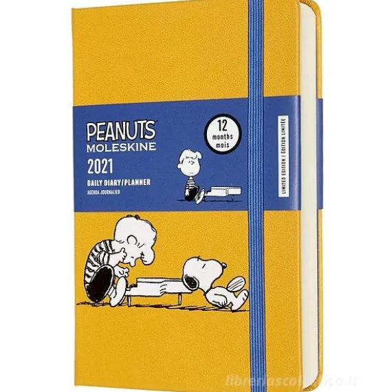Moleskine 12 mesi - Agenda giornaliera Limited Edition Peanuts arancione - Pocket copertina rigida 2021
