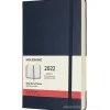 Moleskine 12 mesi - Agenda giornaliera blu zaffiro - Large copertina rigida 2022