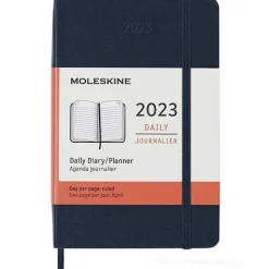 Moleskine 12 mesi - Agenda giornaliera blu zaffiro - Pocket copertina morbida 2023