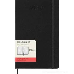 Moleskine 18 mesi - Agenda giornaliera nera - Large copertina rigida 2024-2025