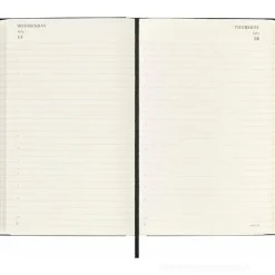 Moleskine 18 mesi - Agenda giornaliera nera - Large copertina rigida 2024-2025