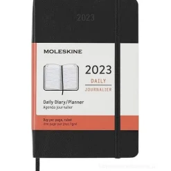 Moleskine 12 mesi - Agenda giornaliera nero - Pocket copertina morbida 2023